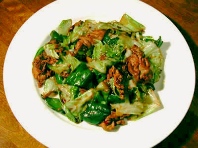回鍋肉(豚肉とキャベツの味噌炒め)